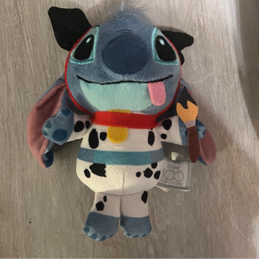 Disney 100 Years Stitch as Pongo Dalmatian Costume 7" Plush Toy